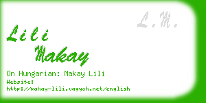 lili makay business card